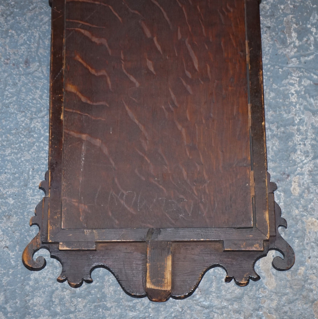 ANTIQUE 1760'S CHIPPENDALE STYLE  WALL MIRROR WITH GILTWOOD & PHOENIX