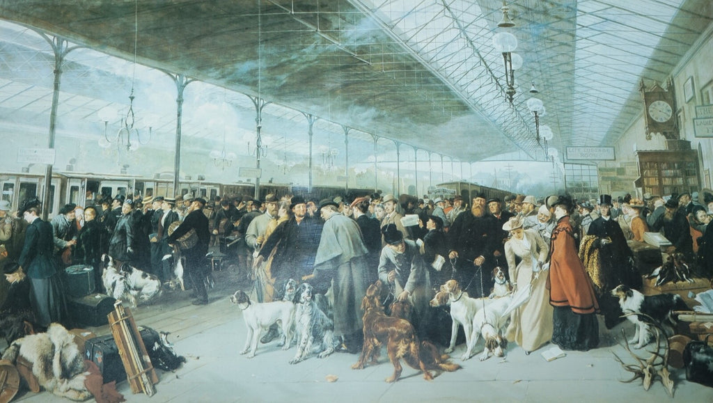 VINTAGE PRINT 'COMING SOUTH PERTH STATION'  1876 BY GEORGE EARL IN FRAME