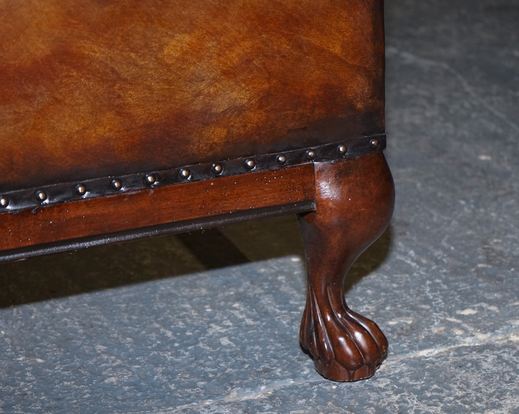 KINGSIZE HAND DYED LEATHER BONAPARTE CARVED BED AND SO TO BED RRP £14,000
