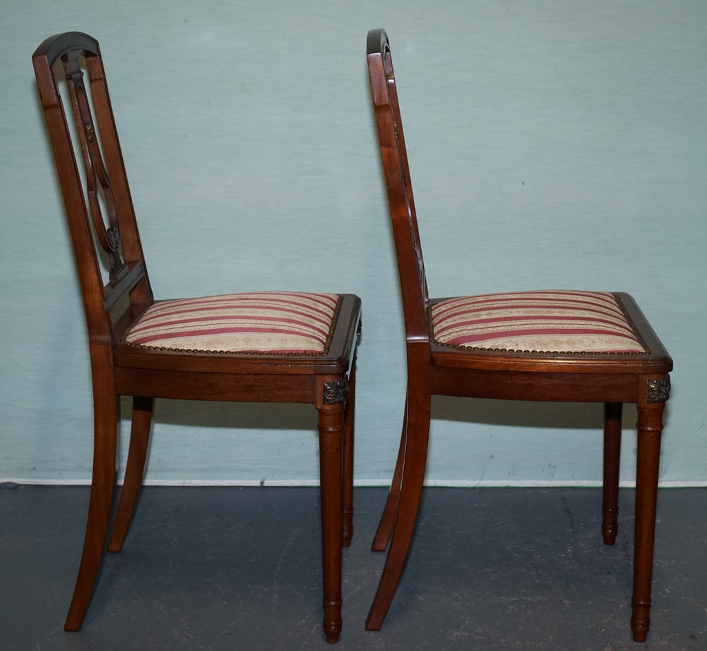 PAIR OF VINTAGE HARDWOOD DINING CHAIRS