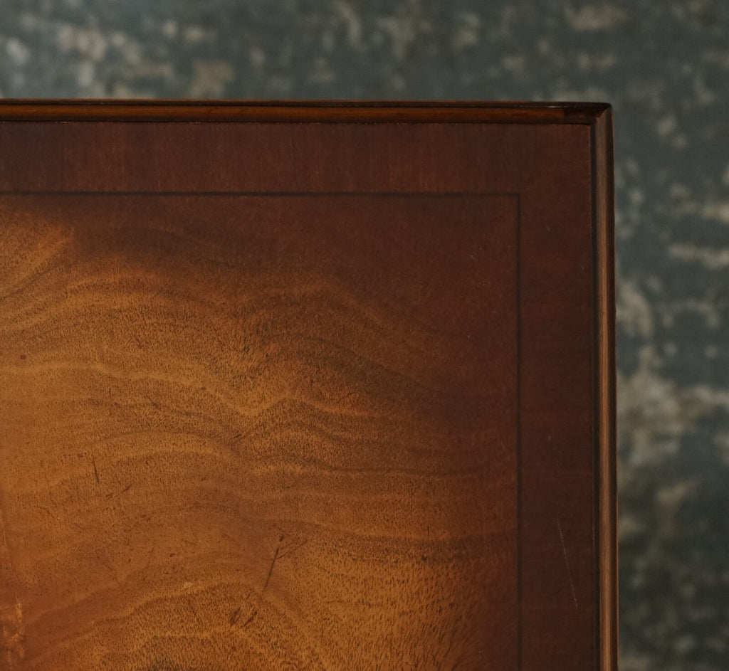 BEVAN FUNNEL REVOLVING BOOKCASE END TABLE RAISED ON BRASS CASTORS