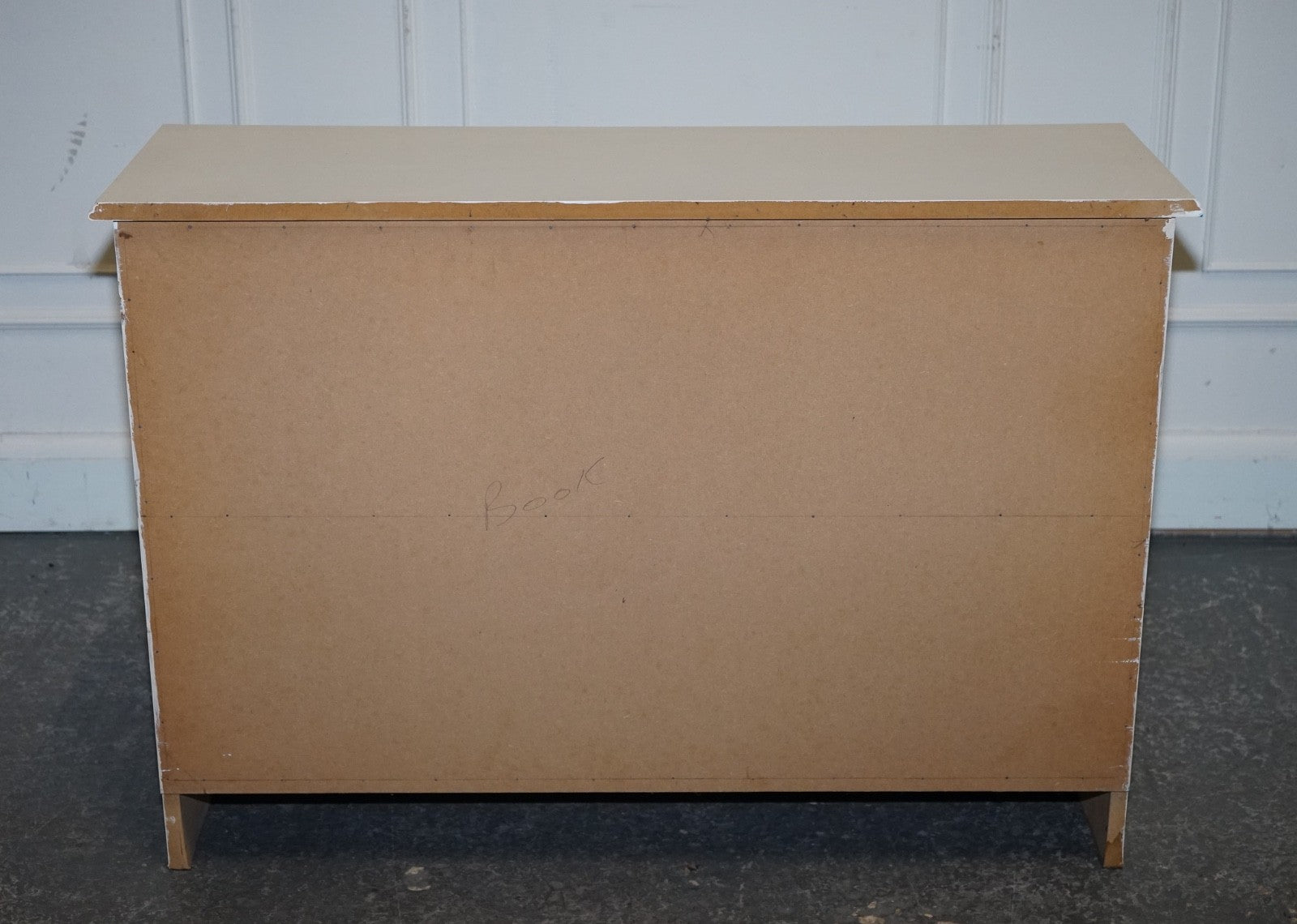 MINIMALIST PAINTED WHITE CUPBOARD WITH BRASS KNOBS MATCHING TABLES AVAILABLE