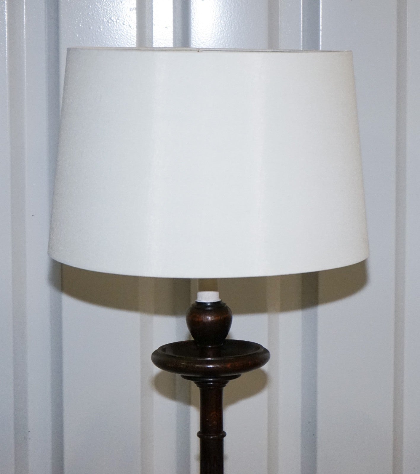 ANTIQUE SCOTTISH VICTORIAN OAK FLOOR READING LIBRARY FLOOR LAMP