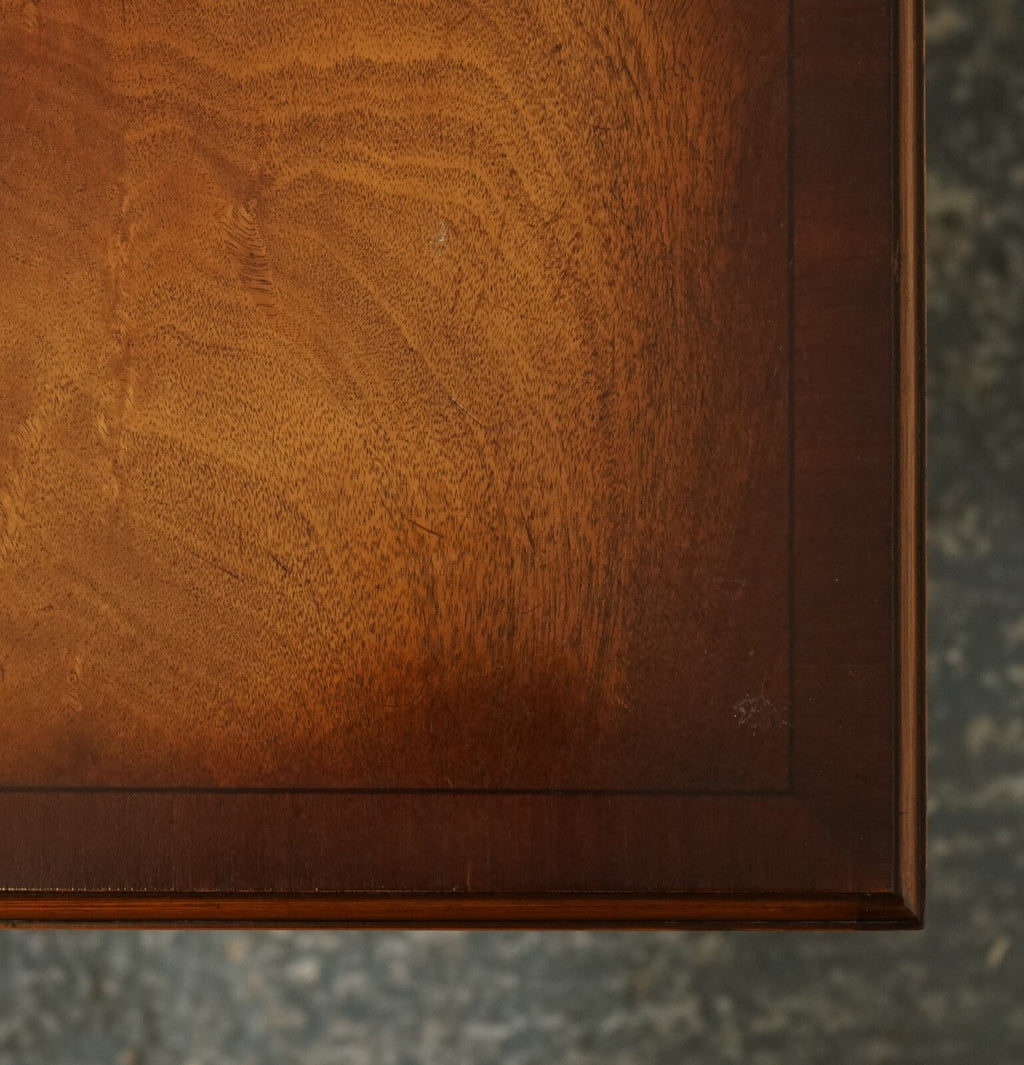 BEVAN FUNNEL REVOLVING BOOKCASE END TABLE RAISED ON BRASS CASTORS