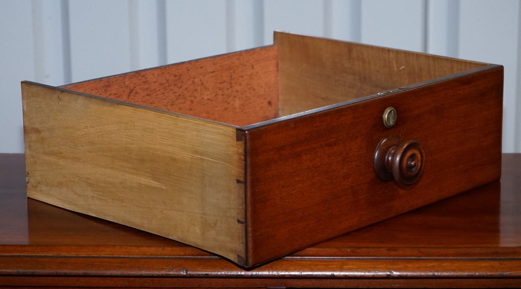 LARGE EARLY VICTORIAN CHEST OF DRAWERS WITH ORIGINAL KNOBS AND LOCKS