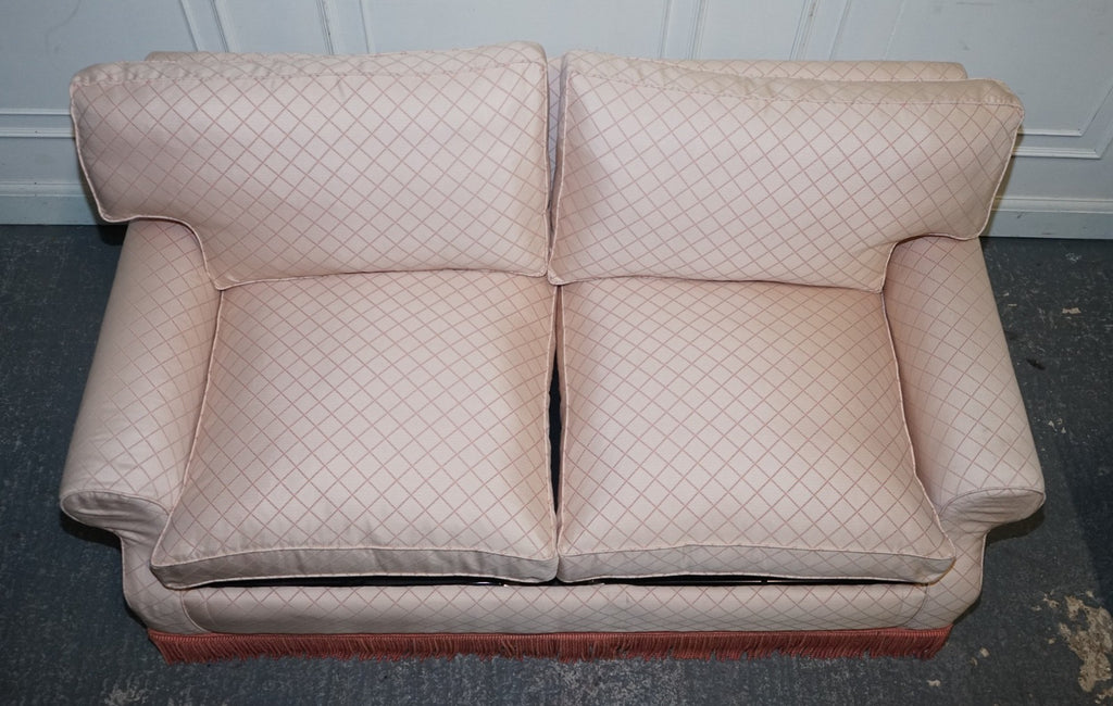 TRADITIONAL ENGLISH COUNTRY HOUSE TWO SEATER SOFA BED FEATHER FILLED CUSHIONS