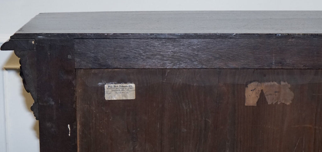 ANTIQUE CIRCA 1800 OAK GREENMAN & LIONHEADS DWARF OPEN BOOKCASE