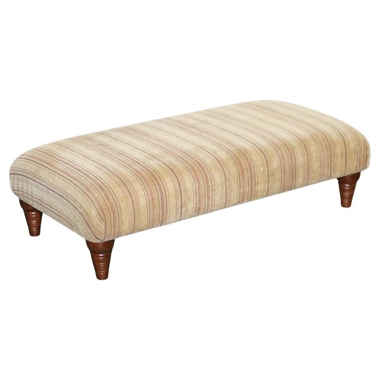 VINTAGE PARKER KNOLL FABRIC FOOTSTOOL OTTOMAN MATCHING SOFA AVAILABLE