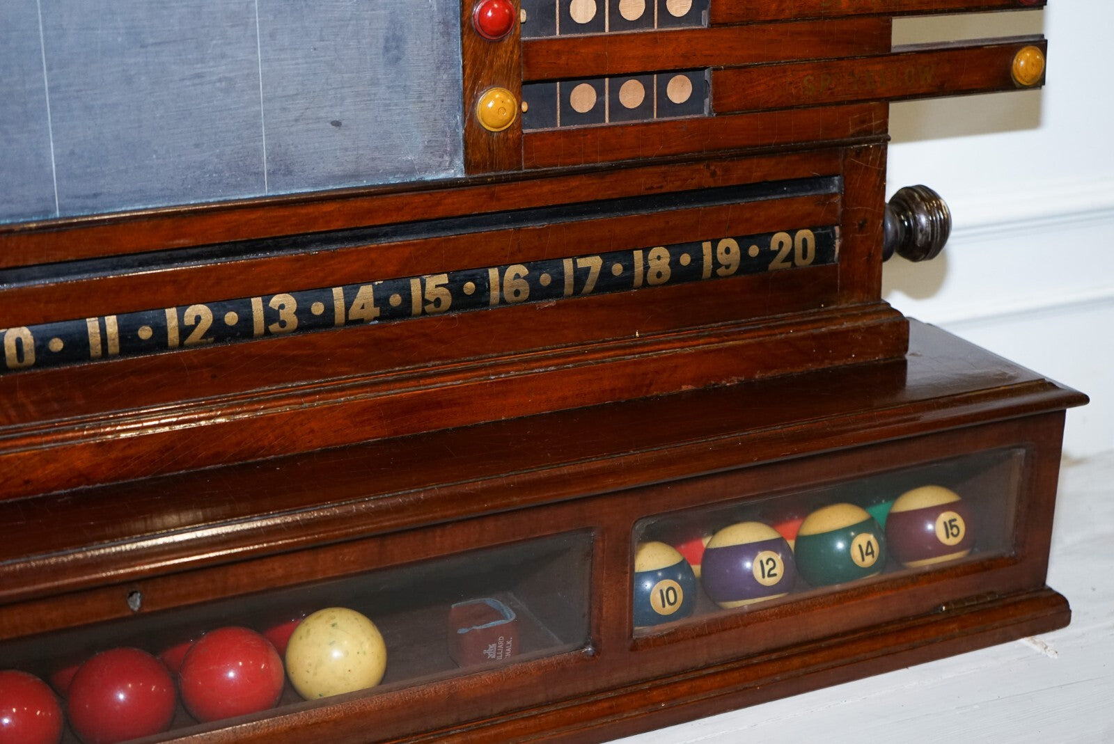 ANTIQUE OAK RESTORED J. ASHCROFT & CO LIVERPOOL SNOOKER BILLIARD SCORE BOARD