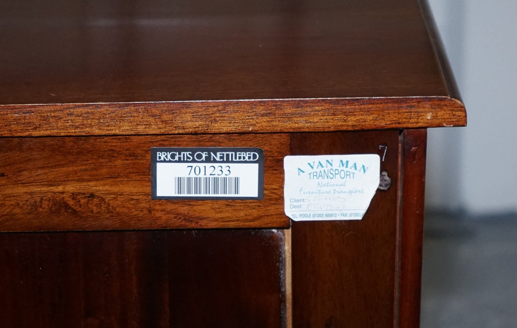 GEORGIAN REVIVAL STYLE SERPENTINE NIGHTSTANDS BEDSIDES BY BRIGHTS OF NETTLEBED