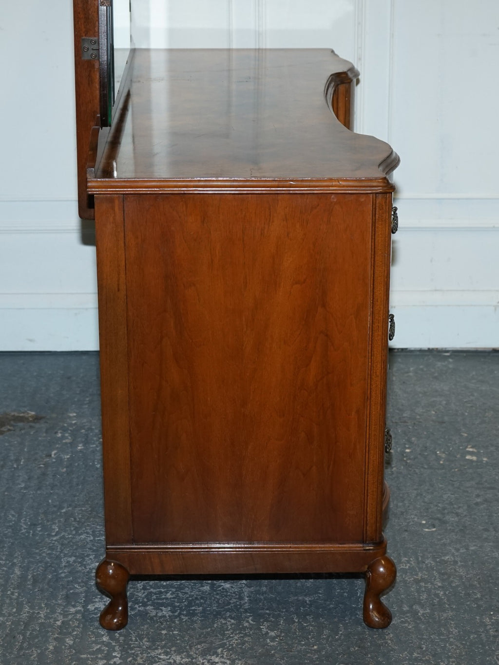ANTIQUE 1920'S BURR WALNUT ART DECO DRESSING TABLE WITH PLENTY OF DRAWERS
