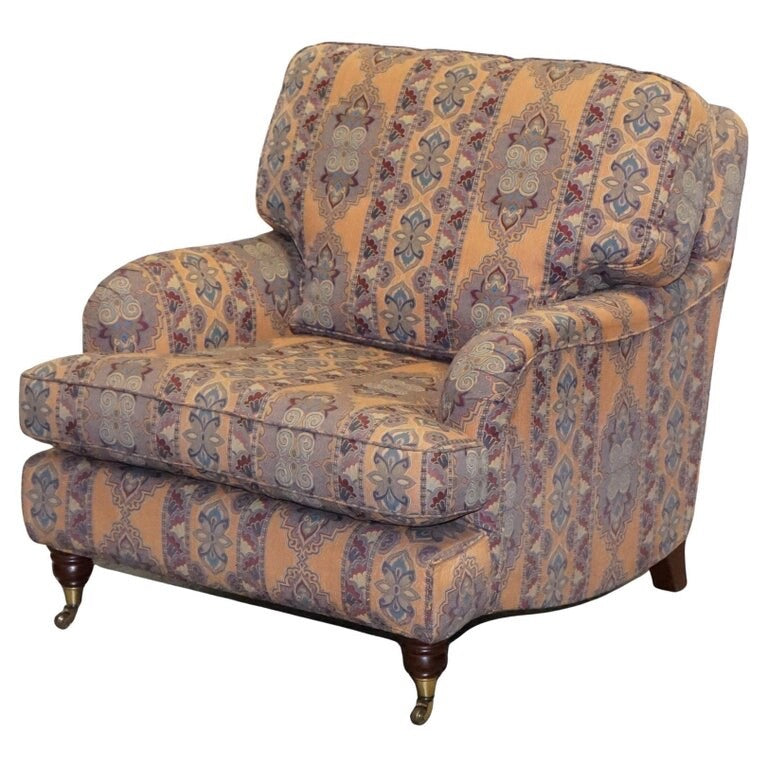 LOVELY MULTIYORK COUNTRYHOUSE REMOVABLE FABRIC HOWARD ARM STYLE LOUNGE ARMCHAIR