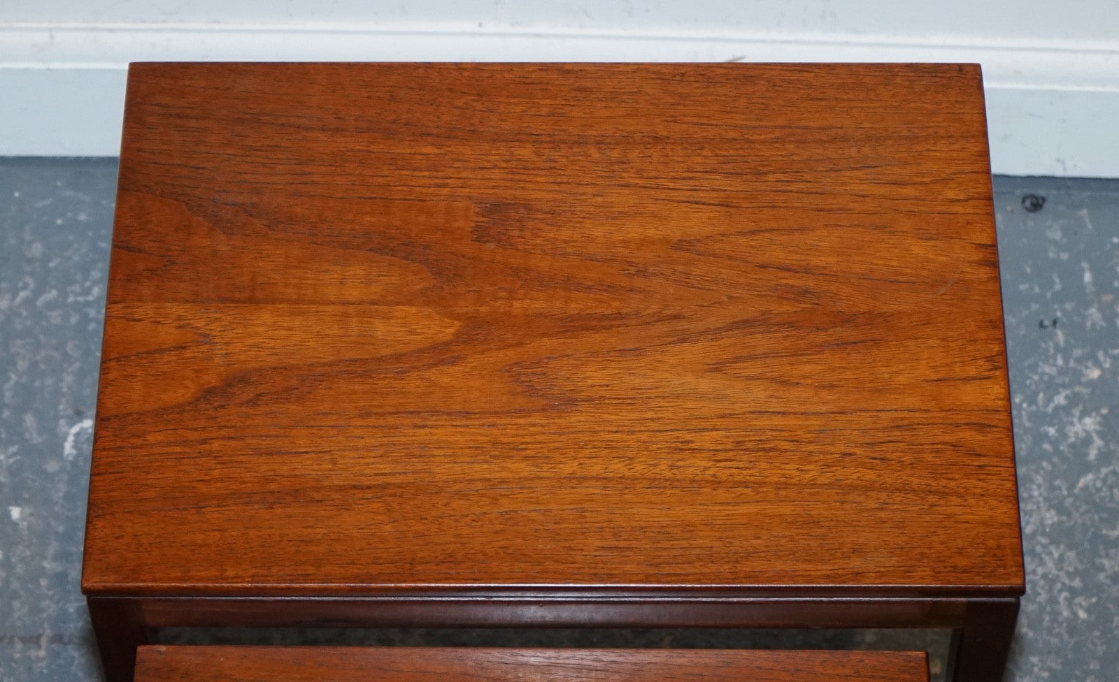 VINTAGE 1960'S DANISH MID CENTRY TEAK NEST OF THREE TABLES