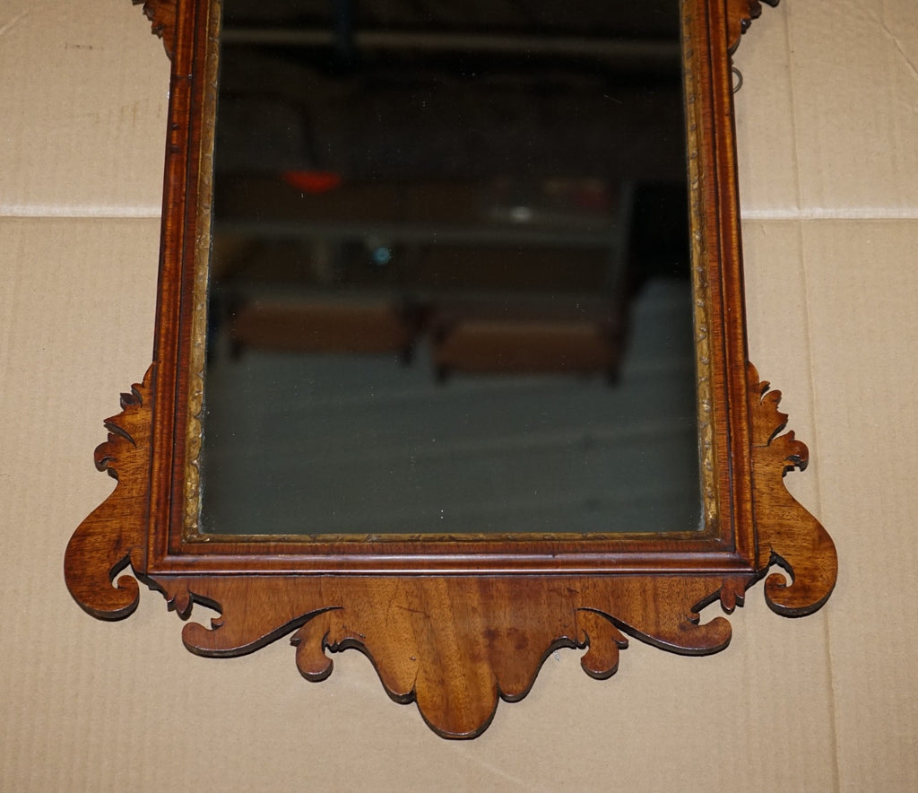 ANTIQUE GEORGIAN CIRCA 1760 THOMAS CHIPPENDALE STYLE GILDED EAGLE WALL MIRROR