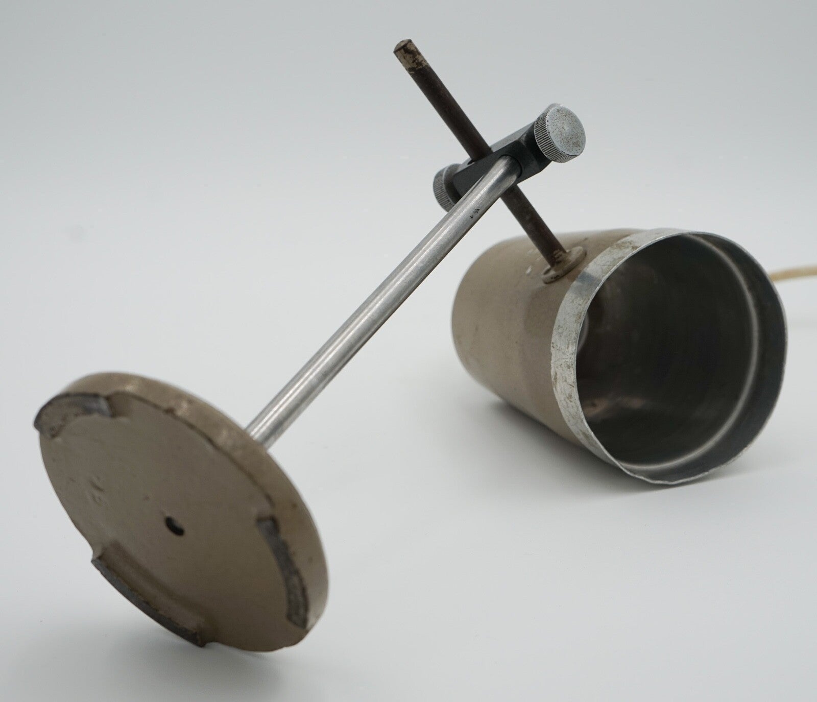 1940'S ENGLISH SALVAGED LABORATORY SCHOOL TABLE ADJUSTABLE LIGHT 007