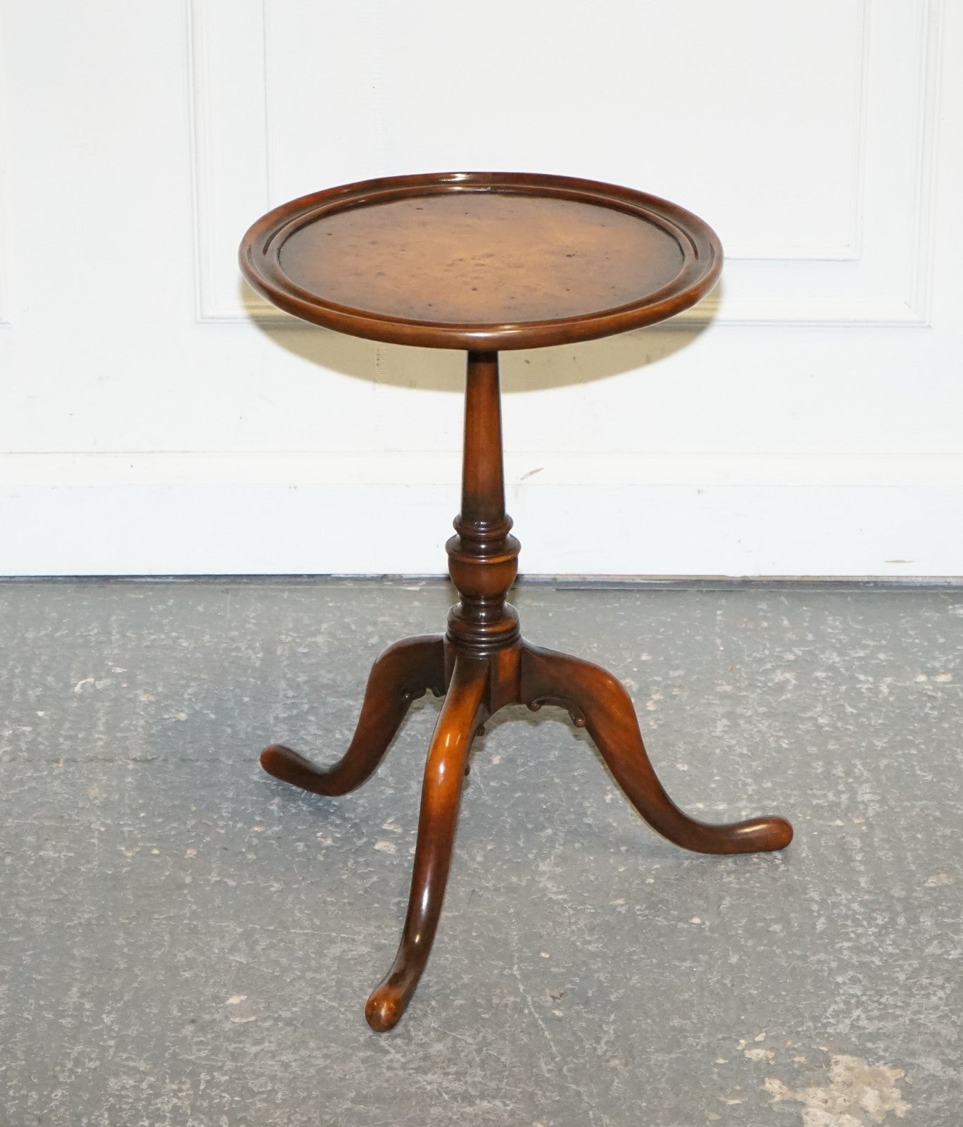 VINTAGE BRIGHTS OF NETTLEBED BURR WALNUT SIDE END WINE TABLE