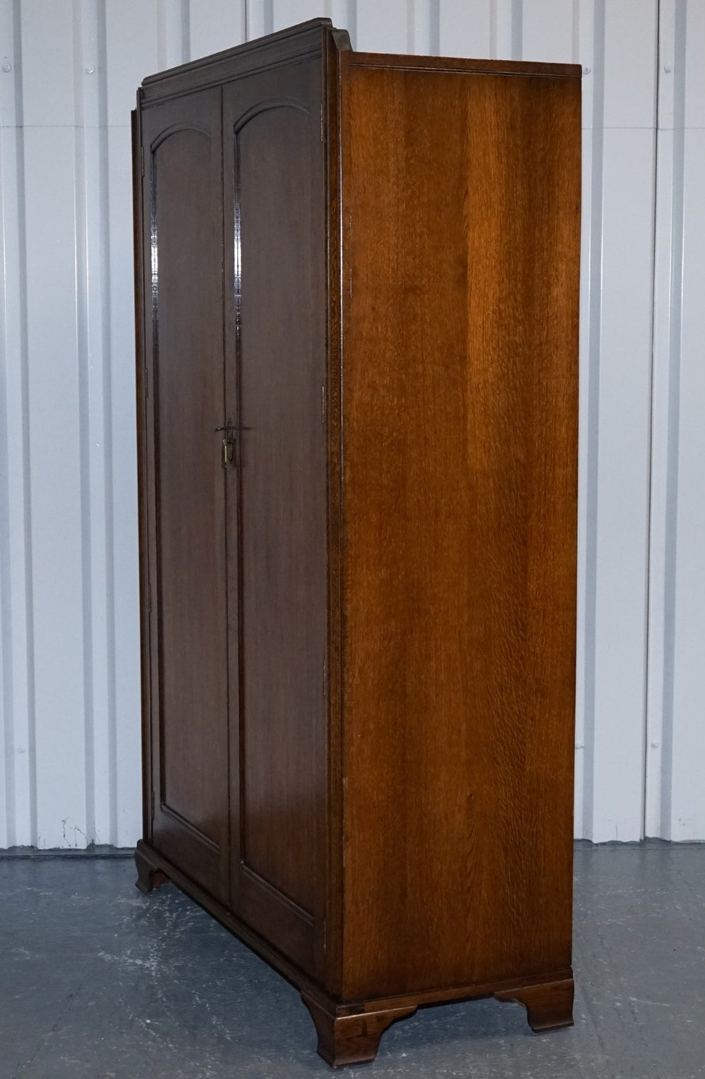 ANTIQUE ENGLISH OAK TWO DOOR WARDROBE