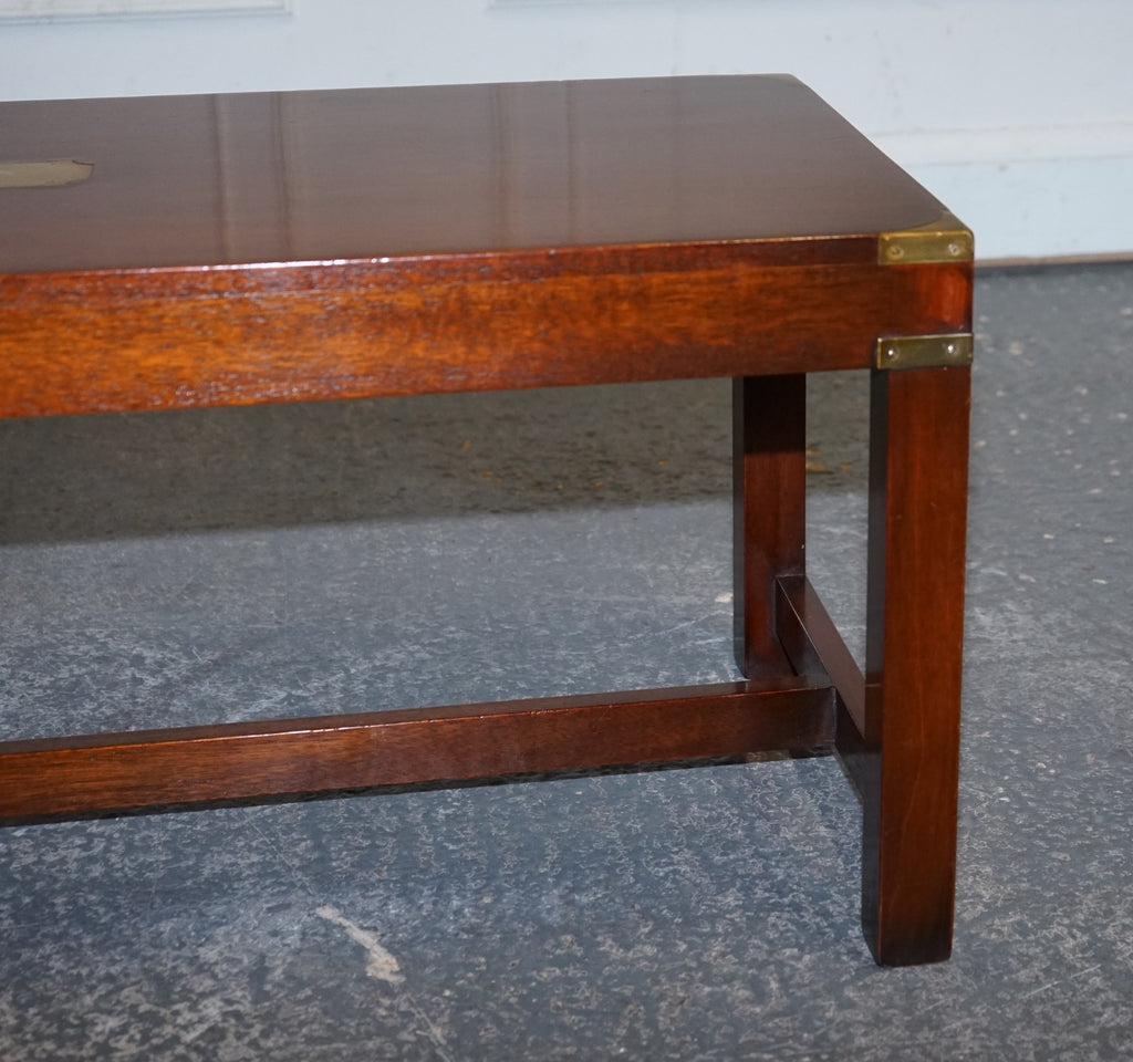 RESTORED VINTAGE HARRODS REH KENNEDY MILiTARY CAMPAIGN COFFEE TABLE