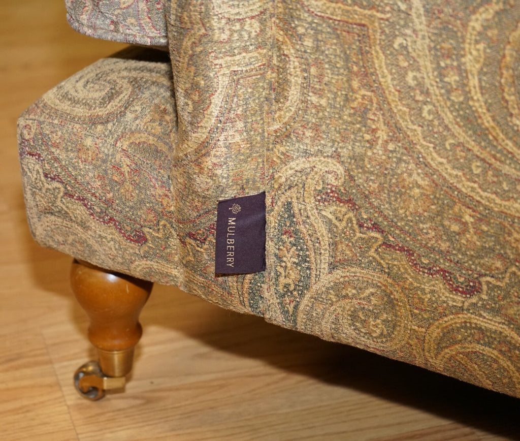 MULBERRY DESIGNER RARE MADE TO ORDER FEATHER FILLED HOWARD STYLE TWO SEATER SOFA