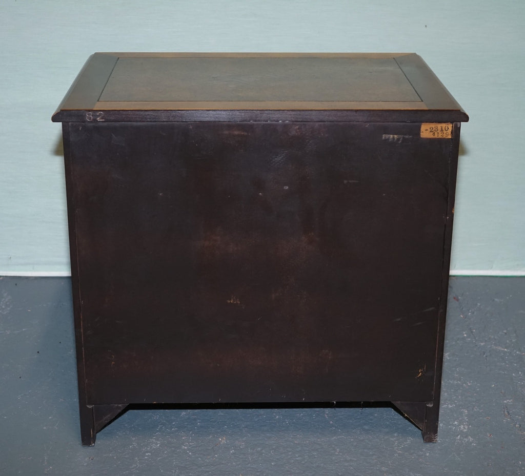 BAKER FURNITURE BURR WALNUT BEDSIDE CABINET WITH DRAWER AND CARVED DOORS