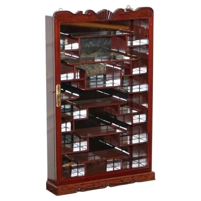 ASIAN ORIENTAL CHINESE STANDING OR HANGING WALL MOUNT DISPLAY CABINET