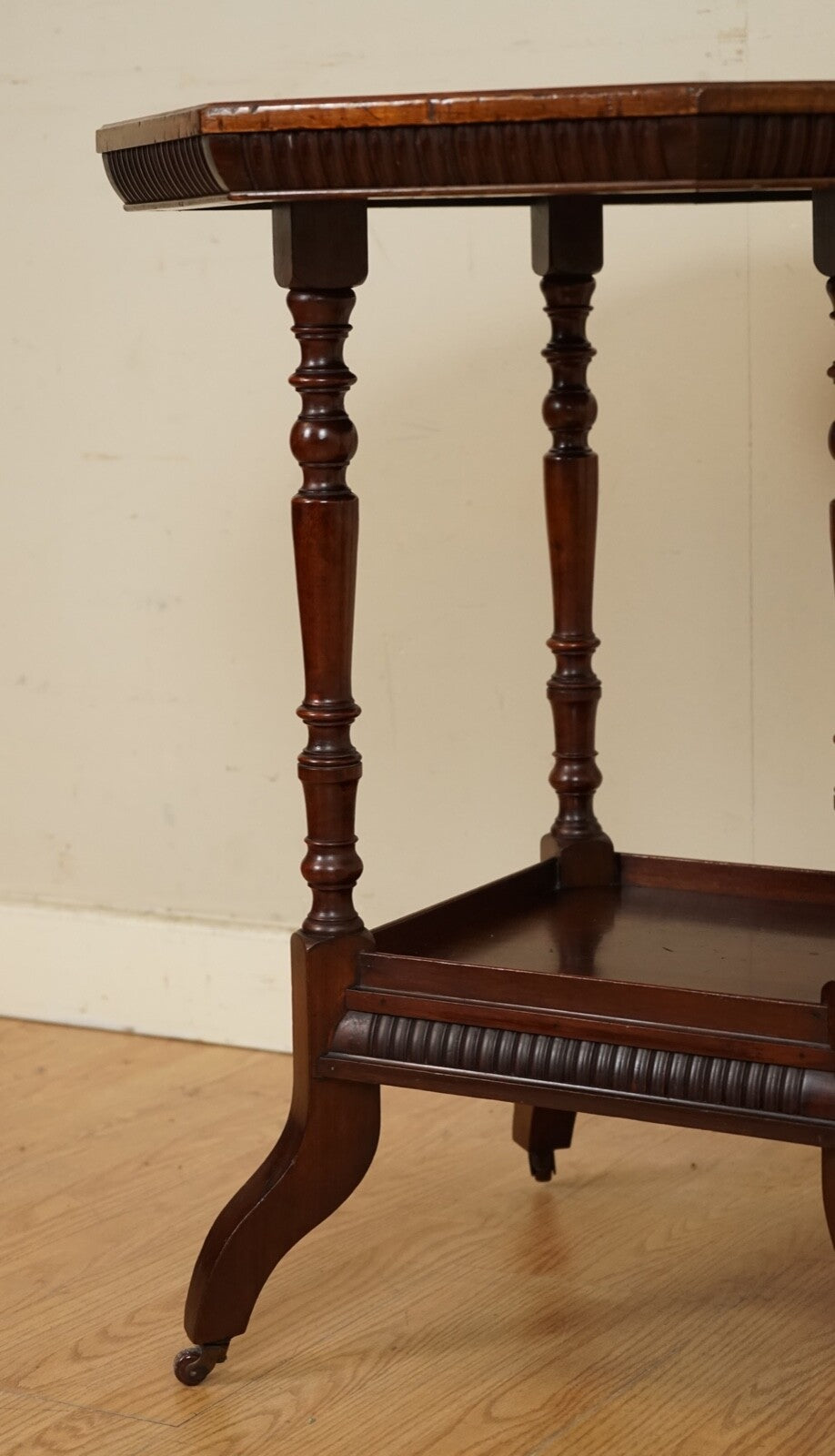 JAMES SCHOOLBRED ANTIQUE ARTS & CRAFTS OCTAGONAL OCCASIONAL SIDE END TABLE