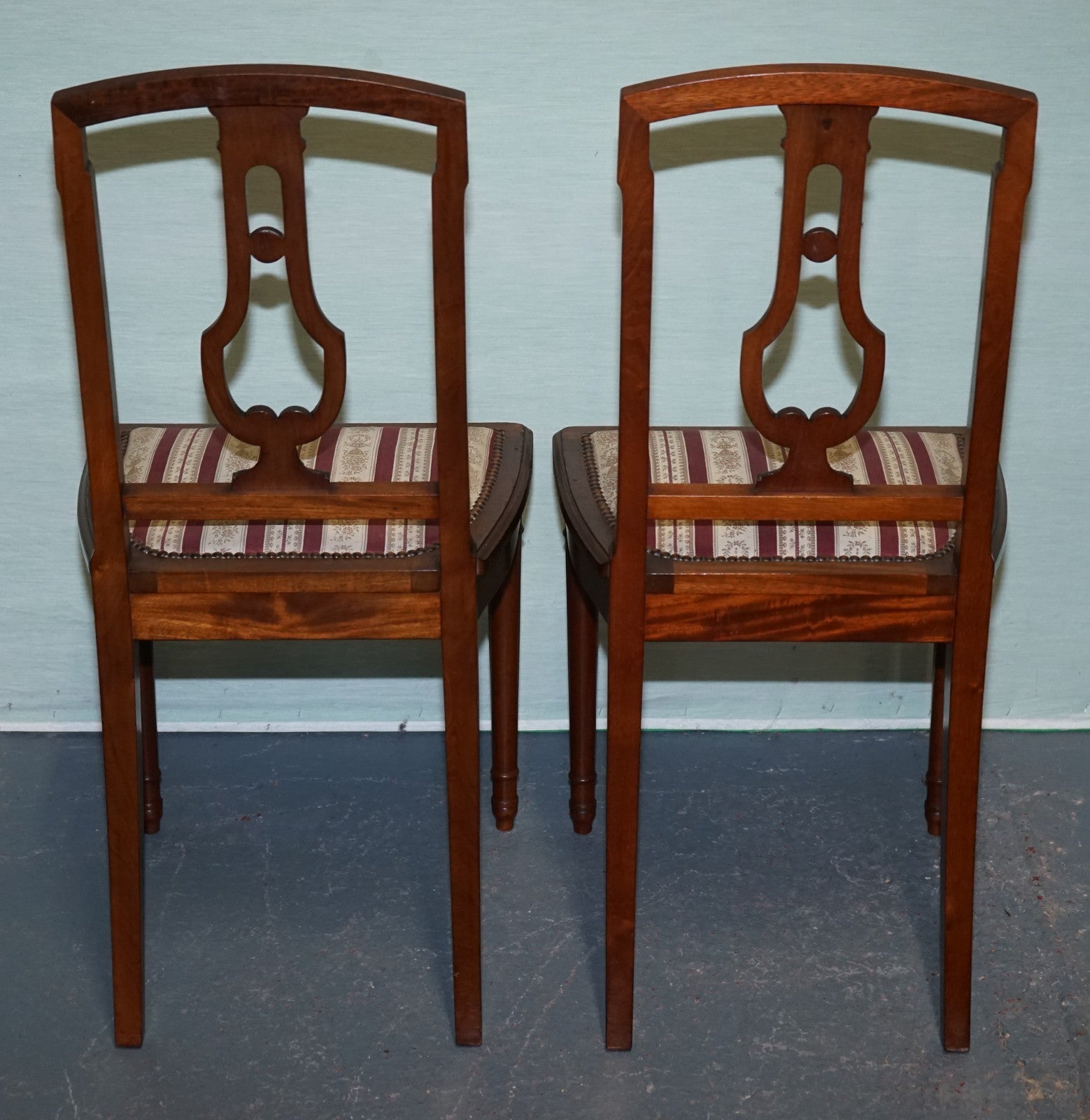 PAIR OF VINTAGE HARDWOOD DINING CHAIRS
