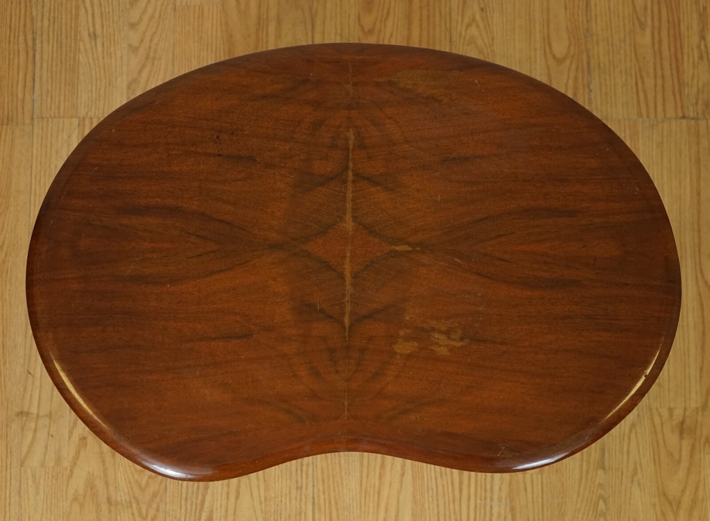 GORGEOUS KIDNEY ART DECO HARDWOOD SIDE END PLANT TABLE