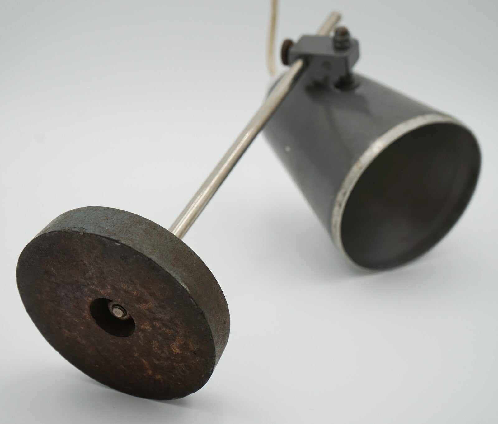 1940'S ENGLISH SALVAGED LABORATORY SCHOOL TABLE ADJUSTABLE LIGHT 006