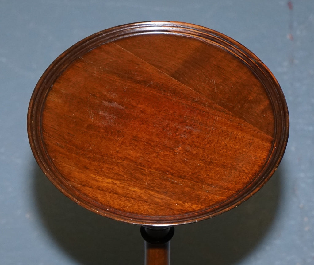 ANTIQUE HARDWOOD TRIPOD PEDESTAL PLANT TABLE STAND HAND TURNED COLUMN