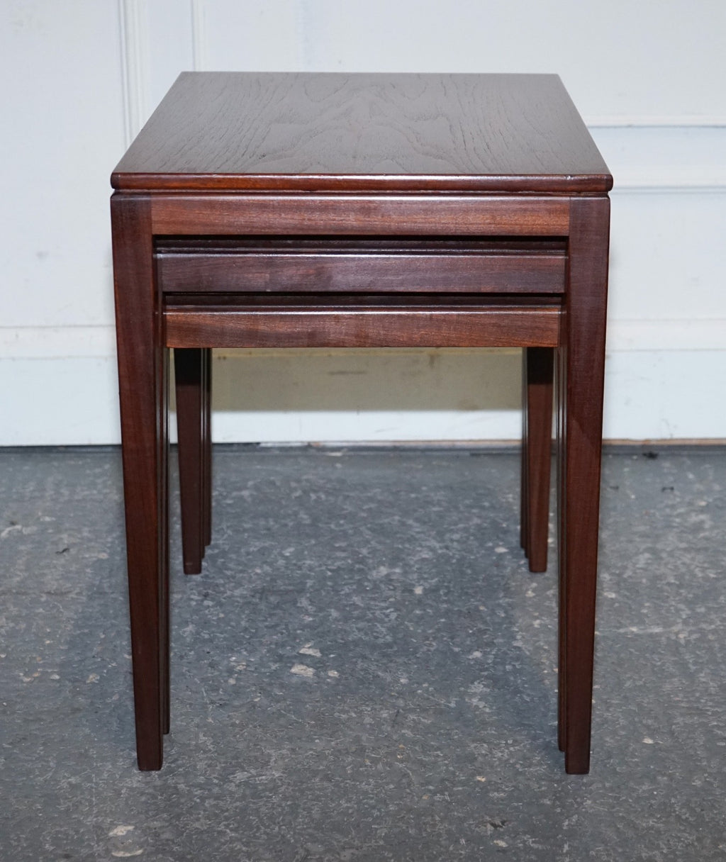 VINTAGE 1960'S DANISH MID CENTRY TEAK NEST OF THREE TABLES