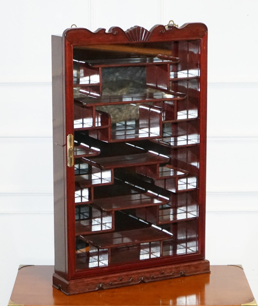 ASIAN ORIENTAL CHINESE STANDING OR HANGING WALL MOUNT DISPLAY CABINET