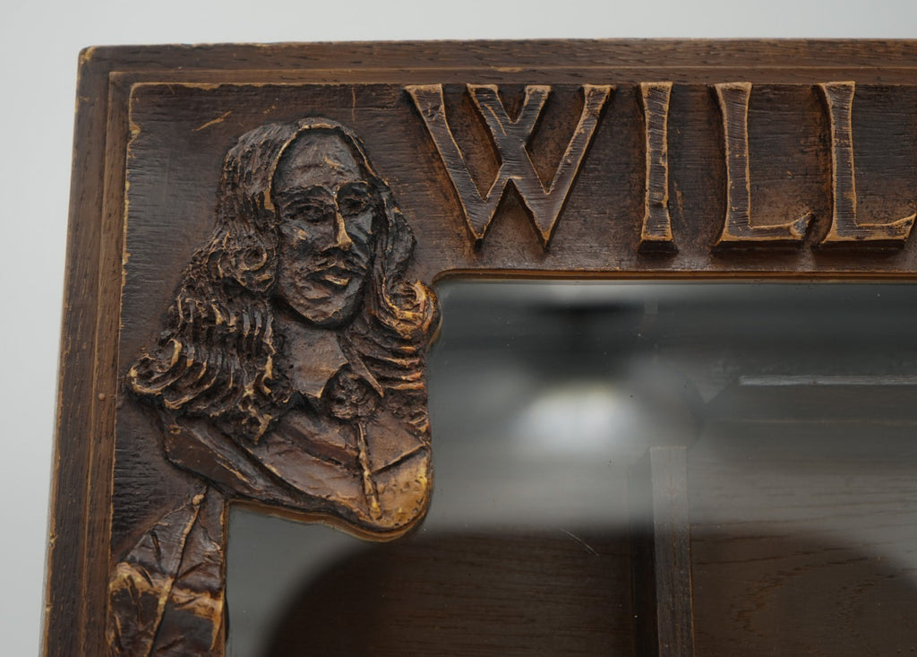 ANTIQUE ANGLO DUTCH CIGAR CO. WILLEM II OAK GLAZED SHOP COUNTER DISPLAY CABINET