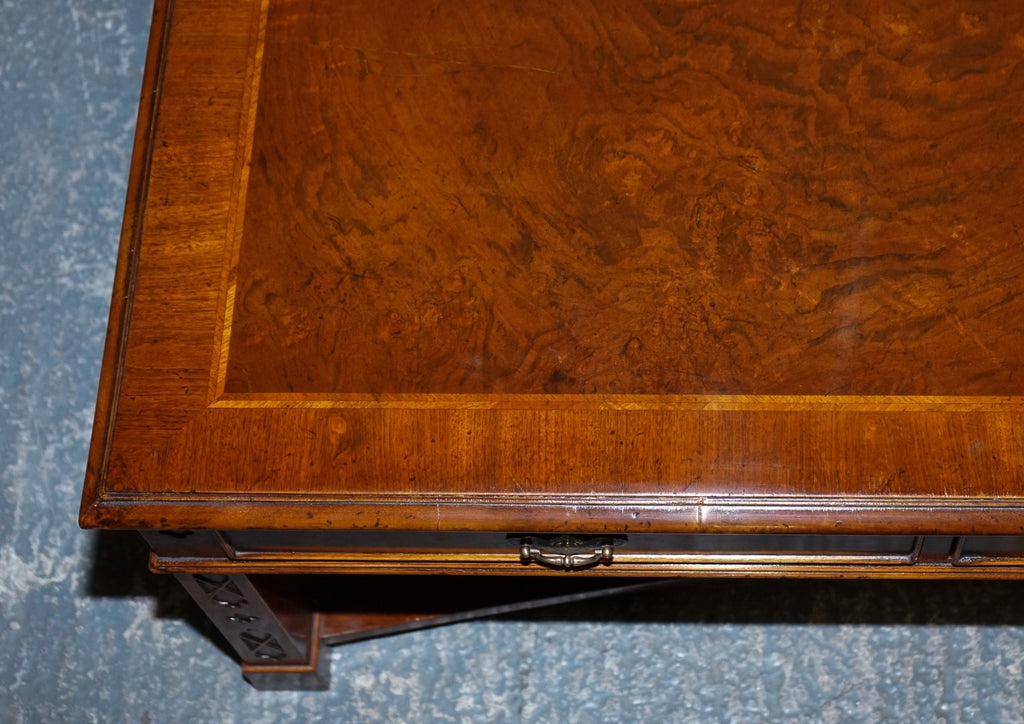 LARGE GEORGIAN STYLE BURR WALNUT COFFEE TABLE BY BRIGHTS OF NETTLEBED LONDON