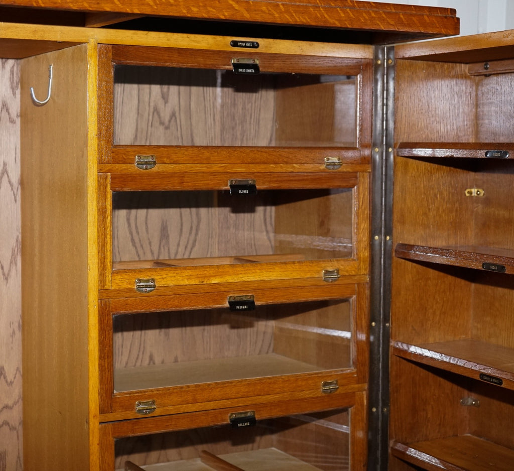 ANTIQUE 1930S ART DECO COMPACTOM REGENT STREET LONDON GENTLEMANS ''YN'' WARDROBE