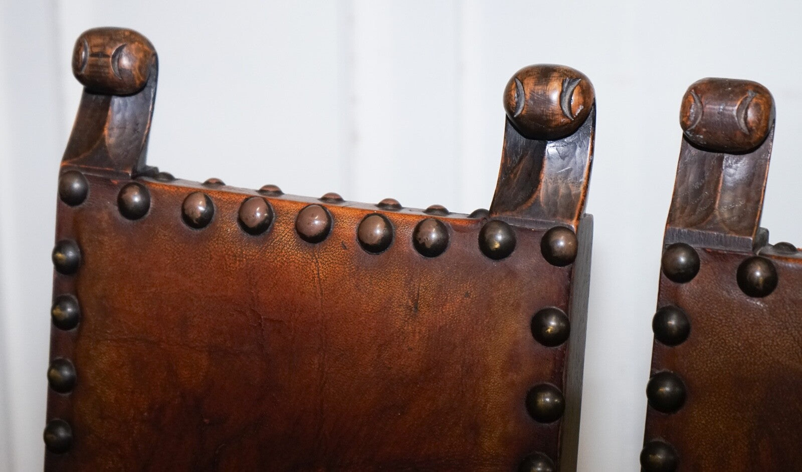 BEAUTIFUL PAIR OF DECORATIVE  17TH CENTURY REVIVAL OAK CHILDS CORRECTION CHAIR