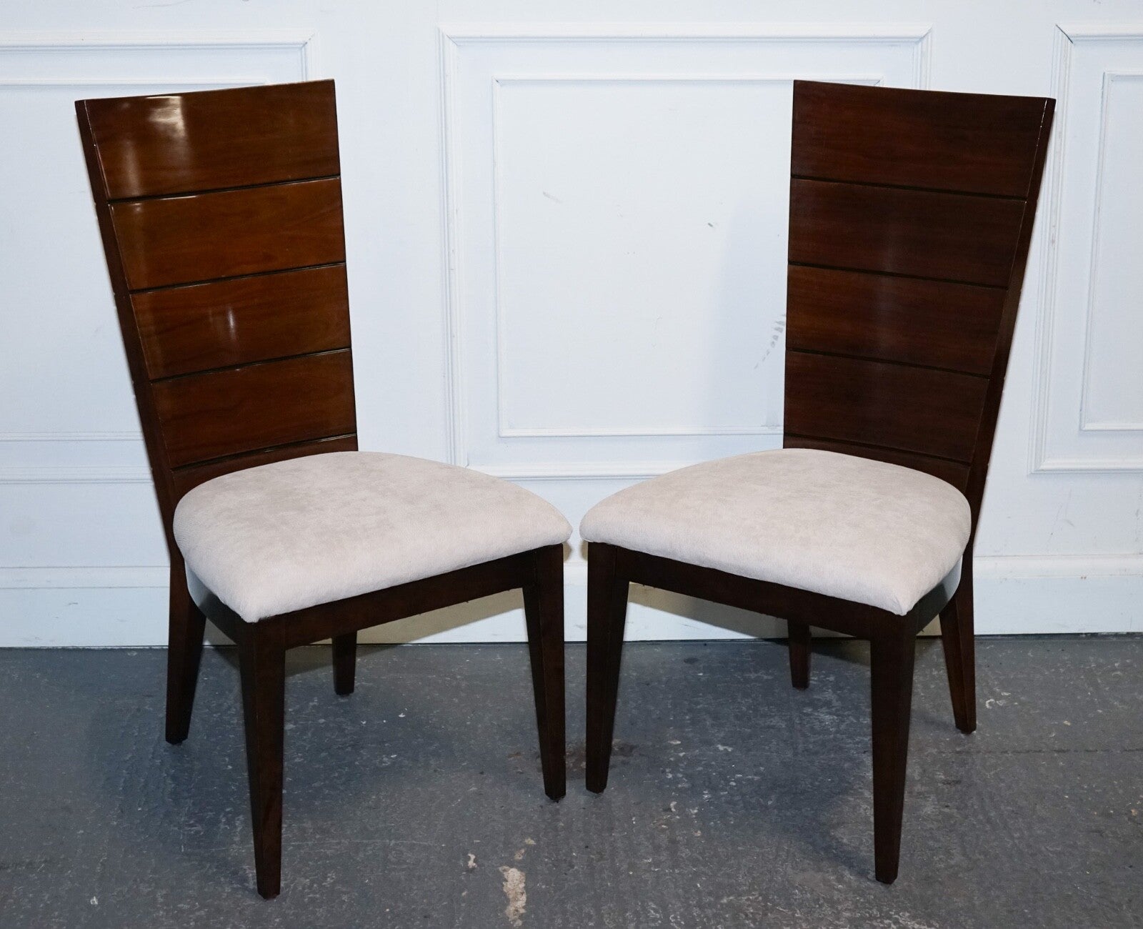 SET OF  10 DINING ART DECO STYLE CHAIRS BY GIORGIO COLLECTION ITALIAN DESIGNER