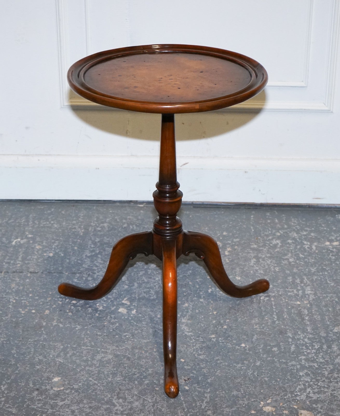 VINTAGE BRIGHTS OF NETTLEBED BURR WALNUT SIDE END WINE TABLE