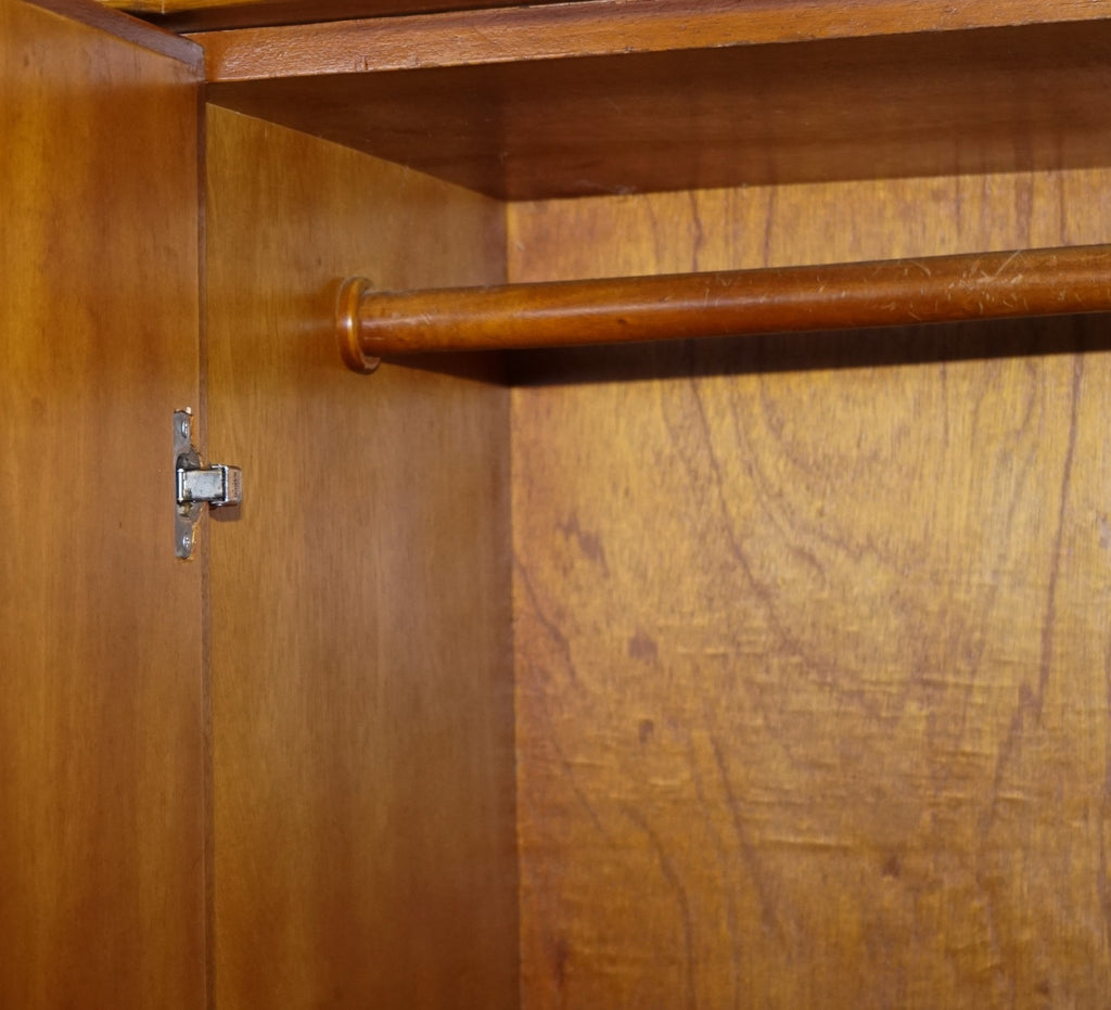 CIRCA 1970'S WOVEN WICKER ARMOIRE WARDROBE WiTH ONE DRAWER (1/2)