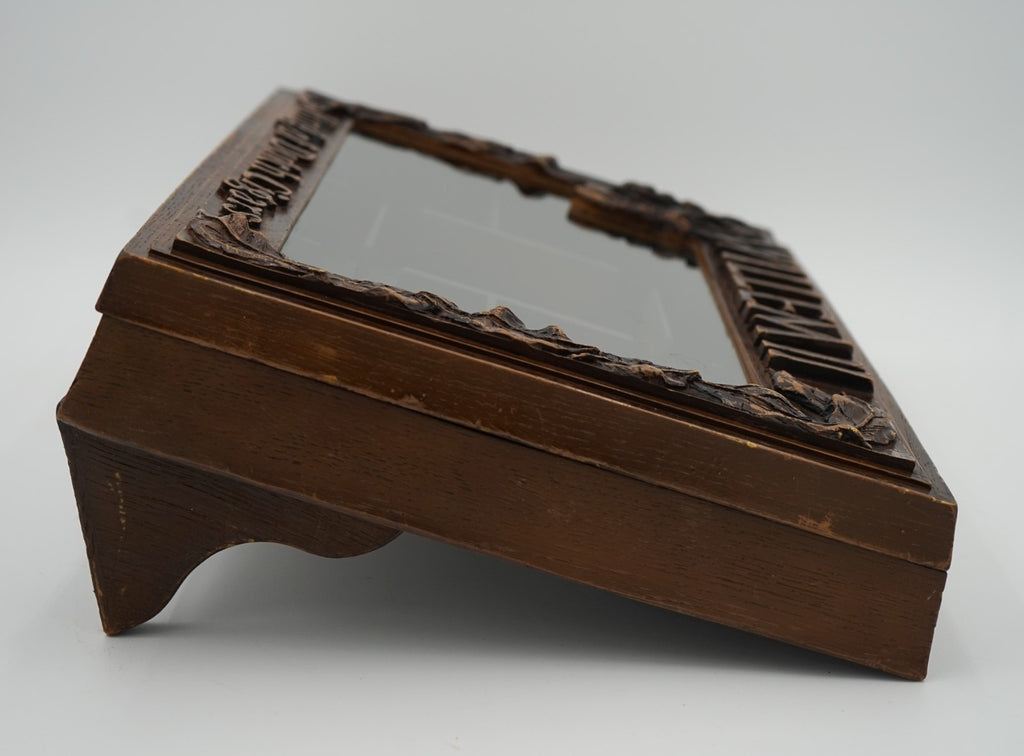 ANTIQUE ANGLO DUTCH CIGAR CO. WILLEM II OAK GLAZED SHOP COUNTER DISPLAY CABINET