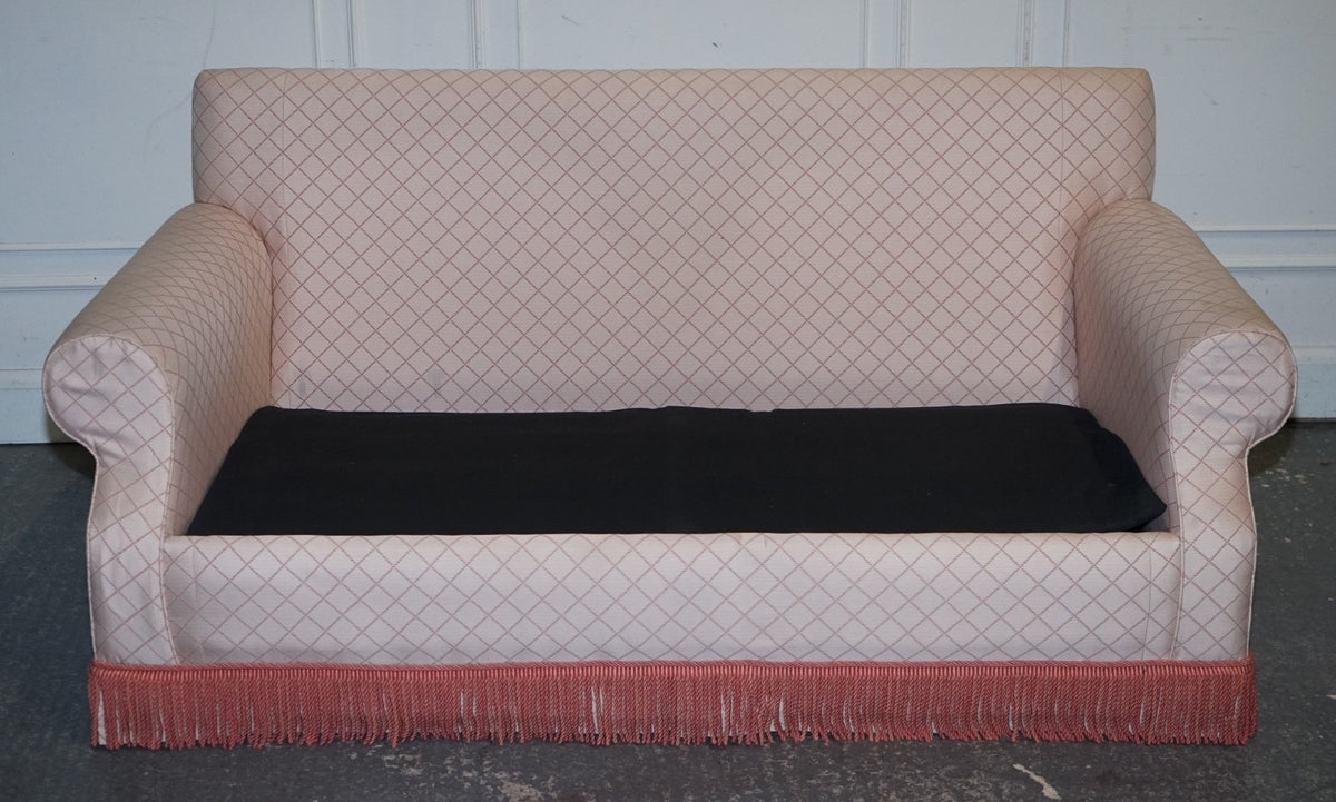 TRADITIONAL ENGLISH COUNTRY HOUSE TWO SEATER SOFA BED FEATHER FILLED CUSHIONS