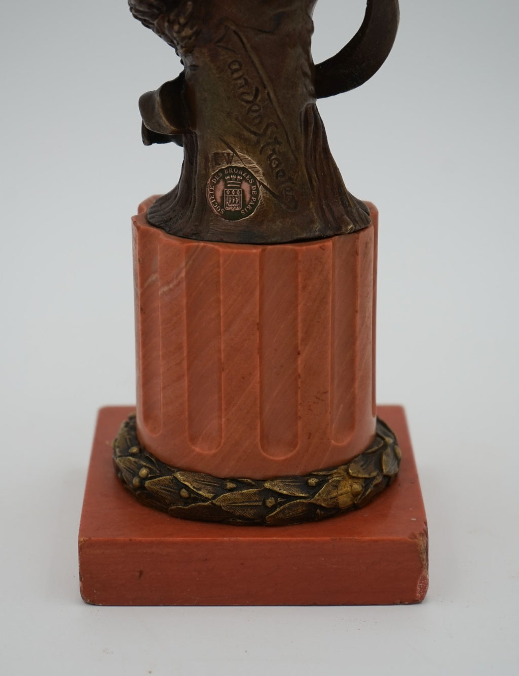 ANTIQUE 1885-1930 GEORGE VAN DER STRAETEN BRONZE BUST OF DUTCH LADY