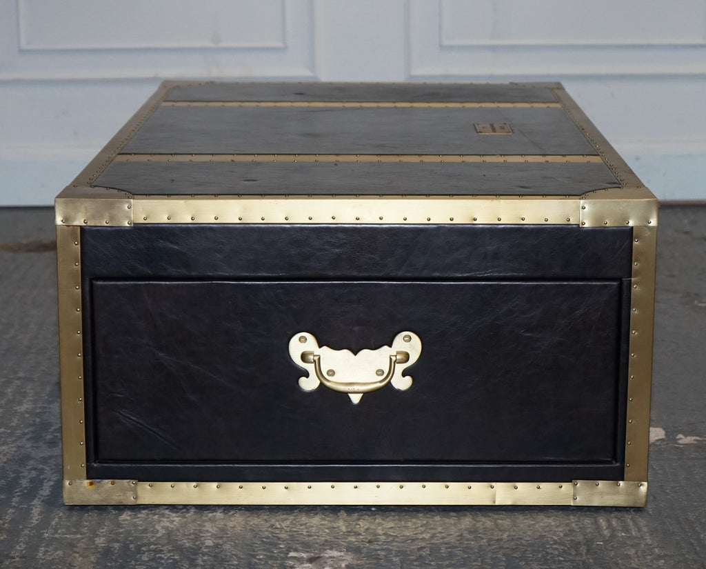 TIMOTHY OULTON CUMBERLAND COLLECTION COFFEE TABLE WITH RED VELVET LINING