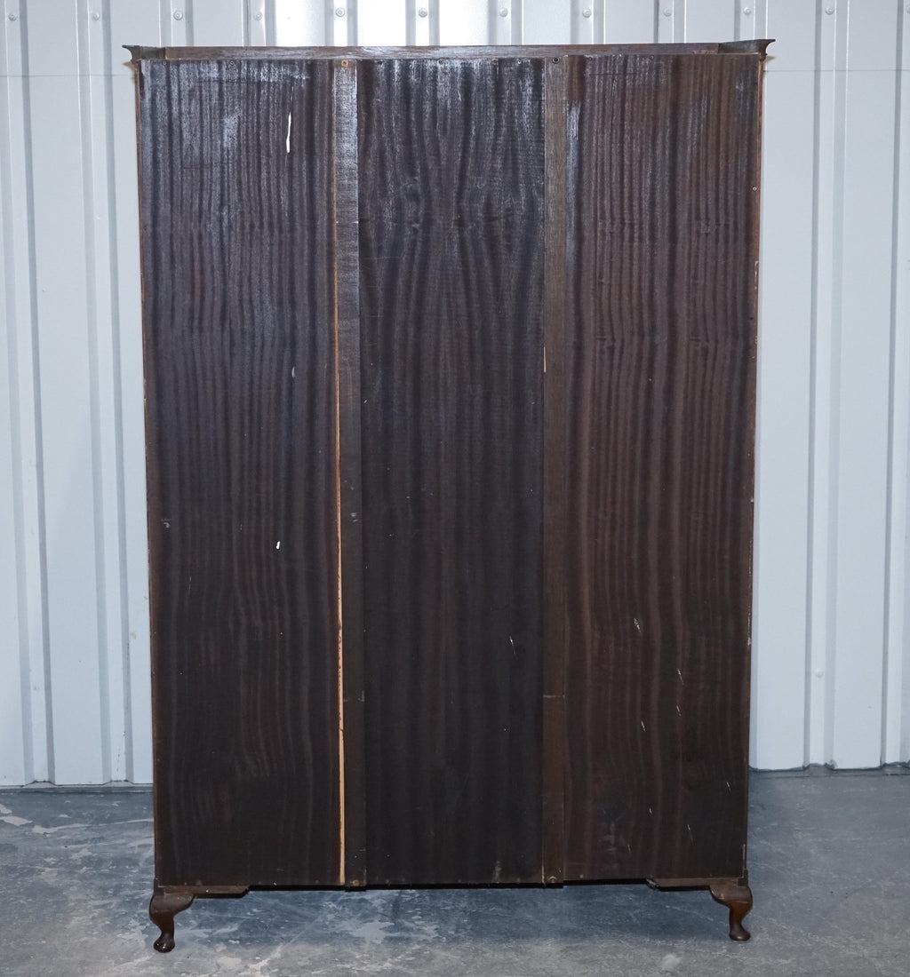 ART DECO STYLE ENGLISH WALNUT DOUBLE DOOR WARDROBE MADE BY DILLON, ENGLAND