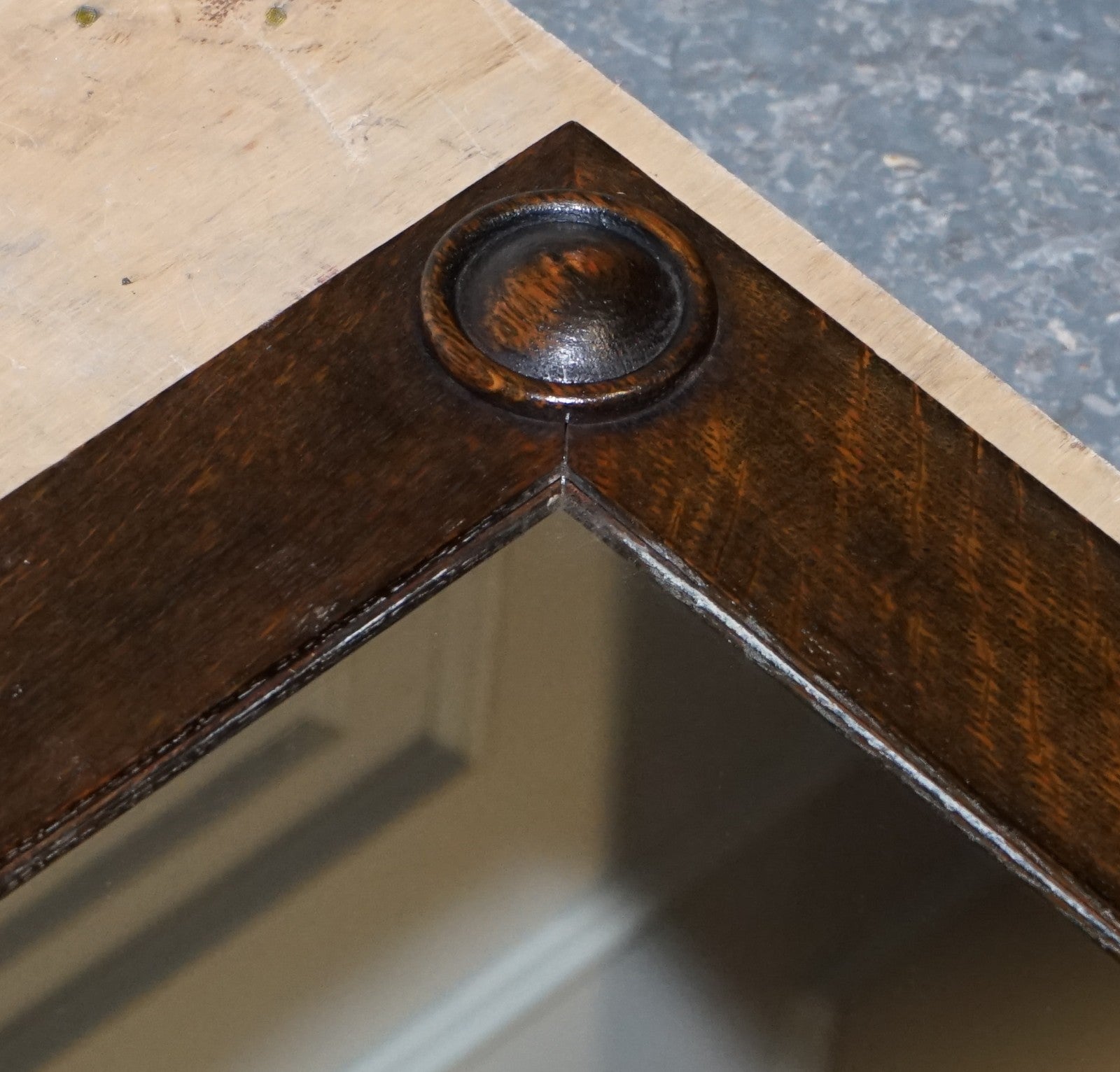 ANTIQUE CIRCA 1900 JACOBEAN STYLE PAIR OF RECTANGULAR WALL MIRRORS