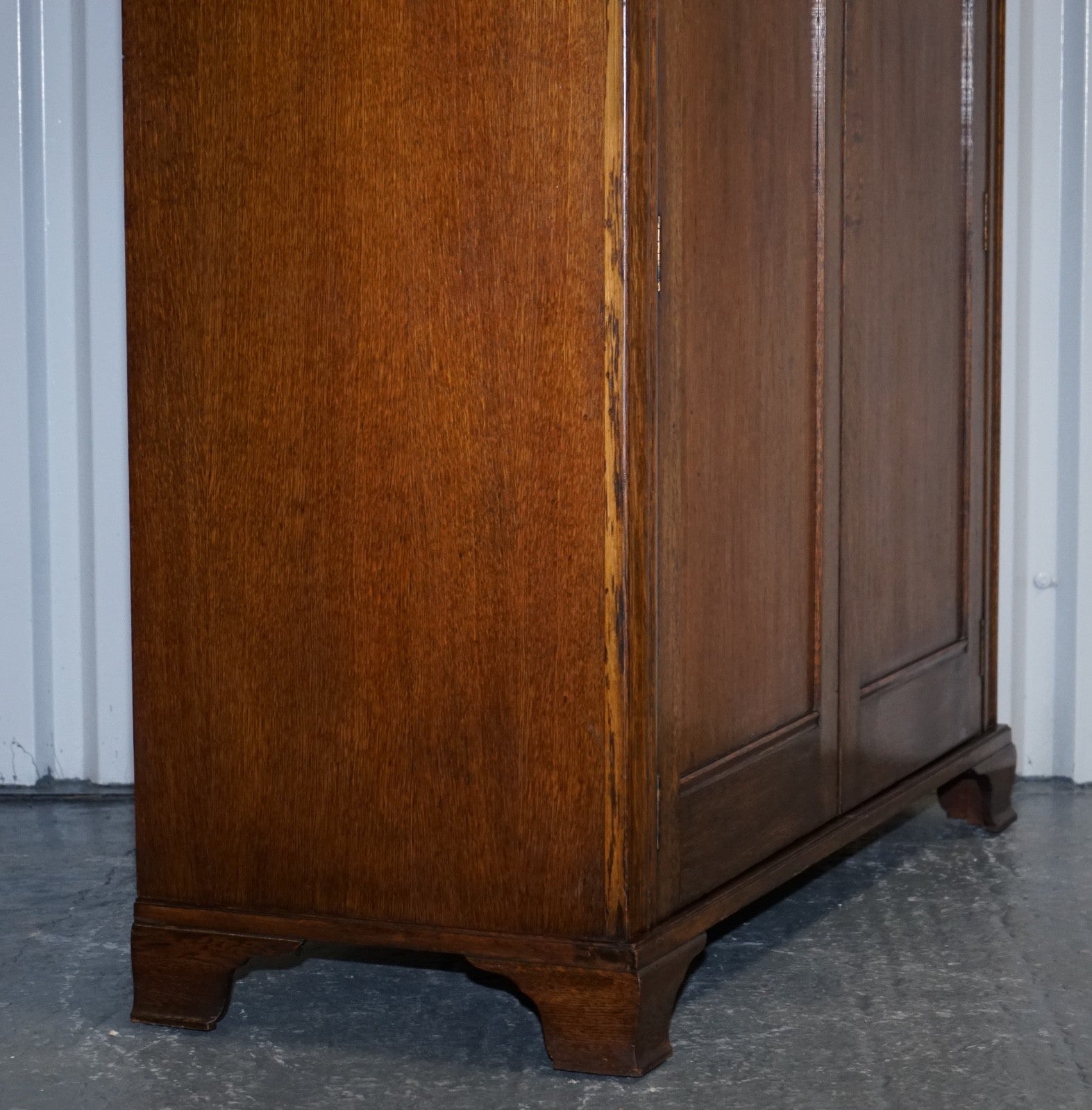 ANTIQUE ENGLISH OAK TWO DOOR WARDROBE