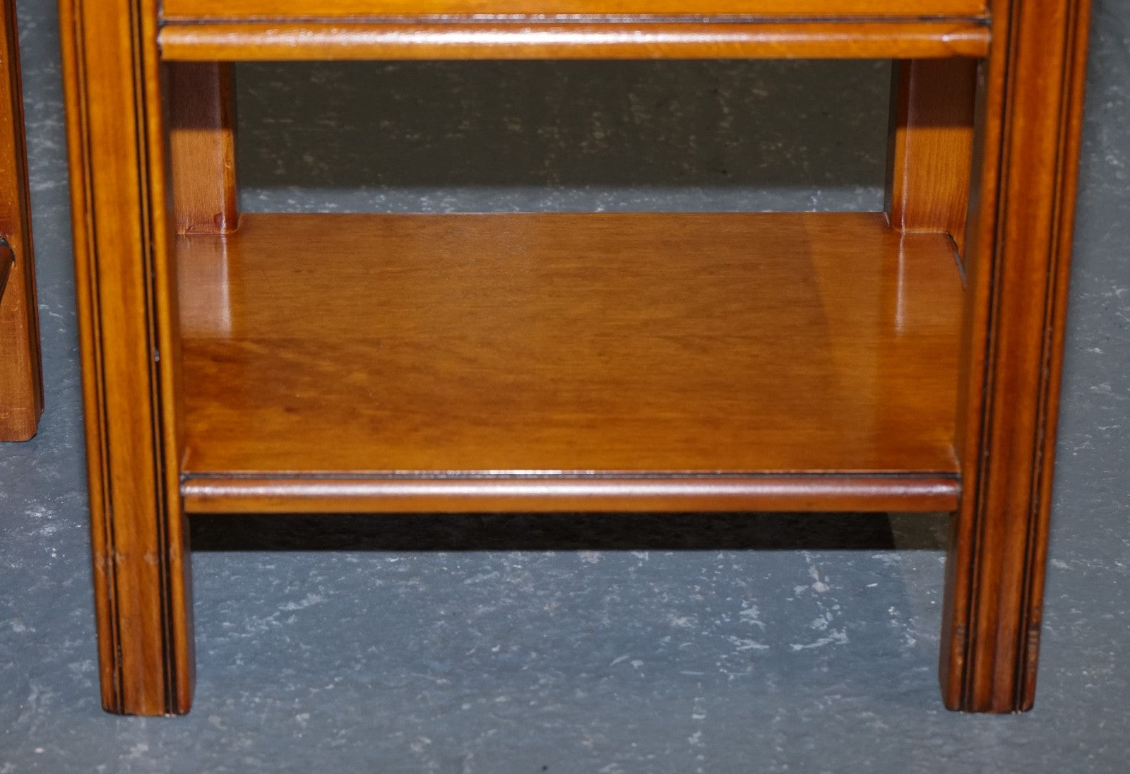 VINTAGE FRENCH STYLE CHERRY WOOD NIGHTSTANDS BEDSIDE TABLES