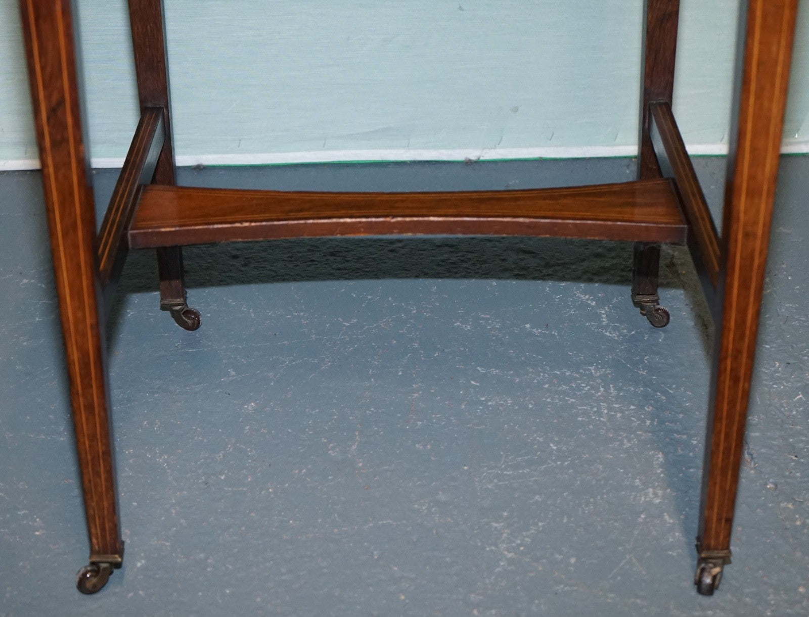 VICTORIAN LADIES WRITING DAVENPORT DESK WITH INLAY & LEATHER WRITING SURFACE