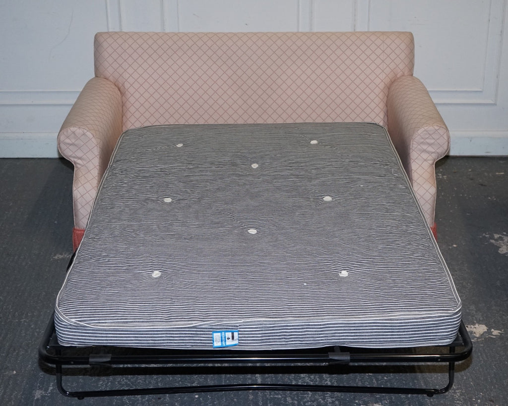 TRADITIONAL ENGLISH COUNTRY HOUSE TWO SEATER SOFA BED FEATHER FILLED CUSHIONS