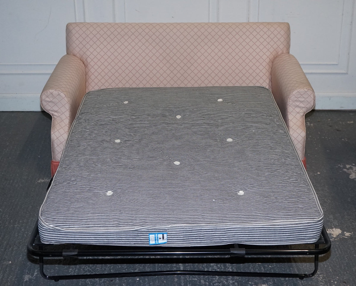 TRADITIONAL ENGLISH COUNTRY HOUSE TWO SEATER SOFA BED FEATHER FILLED CUSHIONS